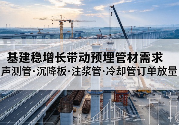 林西基建稳增长带动预埋监测管材需求，声测管、沉降板、注浆管订单持续放量